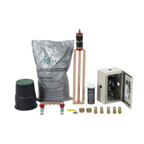 Kit de tierra física modelo TG70K con Electrodo Magnetoactivo y Accesorios de Instalación, capacidad: 70 AMP