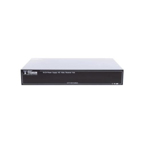 (SOLO RECEPTOR) TRANSCEPTOR ACTIVO DE 16 CANALES / VIDEO+PODER en un solo Cable UTP / 150 metros en 4K, 200 metros en 5 MP/ Envía 36 Vcc y Recibe 12 Vcc / TODO INCLUIDO PARA RACK / HD-TVI/CVI/AHD/CVBS / SIN RUIDO / INSTALACIÓN LIMPIA.