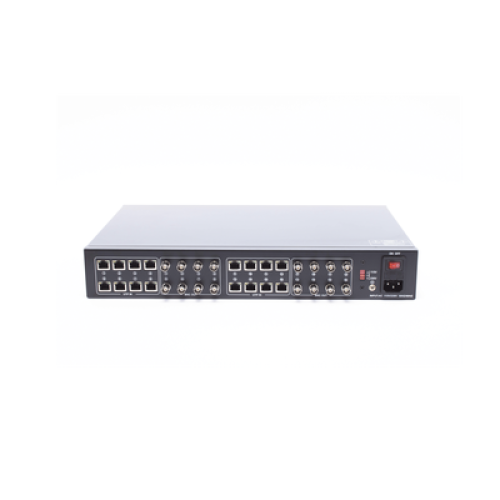 (SOLO RECEPTOR) TRANSCEPTOR ACTIVO DE 16 CANALES / VIDEO+PODER en un solo Cable UTP / 150 metros en 4K, 200 metros en 5 MP/ Envía 36 Vcc y Recibe 12 Vcc / TODO INCLUIDO PARA RACK / HD-TVI/CVI/AHD/CVBS / SIN RUIDO / INSTALACIÓN LIMPIA.