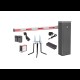Kit COMPLETO Barrera Izquierda XBF Con Corona LED / Brazo Iluminado de 3M / Incluye Sensor de Masa, Transformador, Lazo Magnético, Ancla, Fotoceldas y 2 Controles Inalámbricos