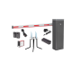 Kit COMPLETO Barrera Izquierda XBS Con Corona LED / Brazo Iluminado de 5M / Incluye Sensor de Masa, Transformador, Lazo Magnético, Ancla, Fotoceldas y 2 Controles Inalámbricos