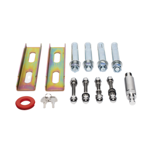 Kit COMPLETO Barrera Derecha XBS Con Corona LED / Brazo de 5.5 Metros / Incluye Sensor de Masa, Transformador, Lazo Magnético, Ancla, Fotoceldas y 2 Controles Inalámbricos
