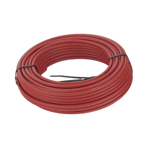 Kit de 2 rollos de 50 metros de cable fotovoltaico de cobre, rojo y negro, calibre 10 AWG (6mm²), Tipo PV,  1000/2000 V y 120°C.
