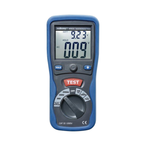 KIT de Medidor de Resistencia a Tierra Digital ( Terrómetro ), a 3 hilos  CAT III / 1000 V.