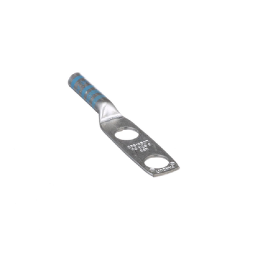 Zapata de compresión LCC6-38D-L para cal. 6 Awg, Doble barreno para tornillo prisionero de 3/8, Espaciado de orificio 25.4mm, 1 Pz Zapata de compresión LCC6-38D-L para cal. 6 Awg, Doble barreno para tornillo prisionero de 3/8, Espaciado de orificio 25.4mm, 1 Pz
