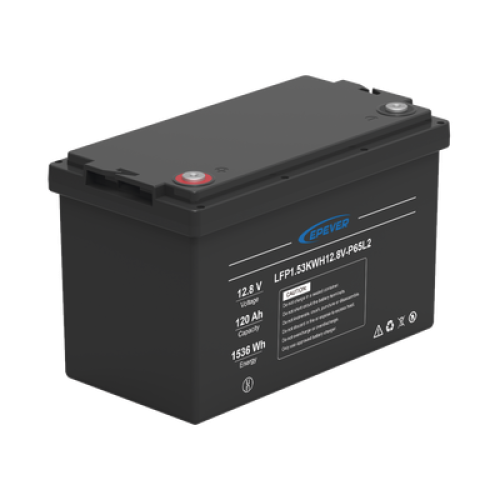Batería de Litio LiFePO4 Ciclo Profundo 12.8Vcc, 120 Ah, 1.53Kwh, para Exterior, Libre de Mantenimiento