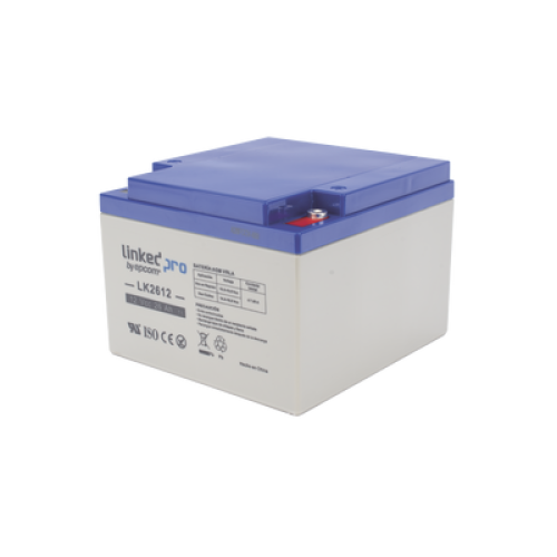 Batería 12 V / 26 Ah / UL / Tecnología AGM / Vida útil promedio de 5 años /Para uso en equipo electrónico, Alarmas de Intrusión / Incendio/ Control de acceso / Video Vigilancia / Terminales M5 