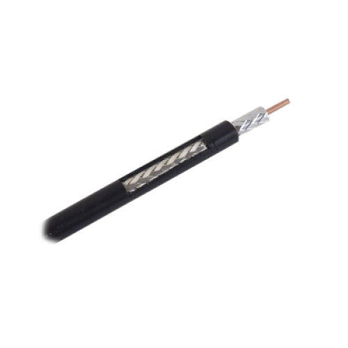 RG-8X, Metro de Cable Coaxial de Baja Pérdida, Malla de Aluminio, Conductor Central de Cobre, 50 Ohms