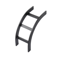 Accesorio de Escalerilla Curva Vertical (Bajada) Exterior, 12 in de Ancho, de Acero, Color Negro Accesorio de Escalerilla Curva Vertical (Bajada) Exterior, 12 in de Ancho, de Acero, Color Negro