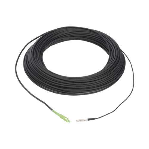 Rollo de Fibra Óptica Drop Redonda G657A2 Monomodo Simplex de 100 Metros (328.08 Pies) con Conectores SC/APC-SC/APC para Instalaciones Aéreas, Subterráneas o a la Intemperie