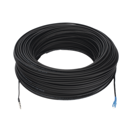 Rollo de Fibra Óptica Drop Redonda G657A2 Monomodo Simplex de 150 Metros (492.13 Pies) con Conectores SC/UPC-SC/UPC para Instalaciones Aéreas, Subterráneas o a la Intemperie