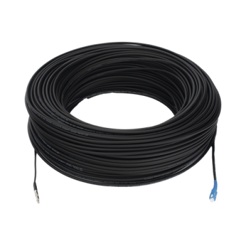 Rollo de Fibra Óptica Drop Redonda G657A2 Monomodo Simplex de 200 Metros (656.17 pies) con Conectores SC/UPC-SC/UPC para Instalaciones Aéreas, Subterráneas o a la Intemperie