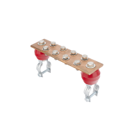 Barra Unión Torre 1000A / Cobre 100% / Compatible STZ30-45 / Aisladores Rojos / EIA-TIA-BICSI / TMGB-TGB Barra Unión Torre 1000A / Cobre 100% / Compatible STZ30-45 / Aisladores Rojos / EIA-TIA-BICSI / TMGB-TGB