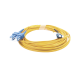 Jumper de Fibra Óptica Monomodo 9/125 LC/UPC-SC/UPC, PVC, 2.0 mm, Dúplex, Amarillo, 5 Metros (16.40 Pies)