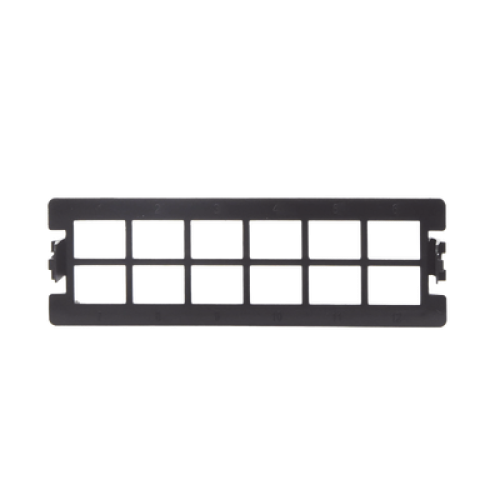 Placa Acopladora Vacía para Distribuidor de Fibra Óptica LP-ODF-8024, Acepta 12 Acopladores SC Simplex o 12 Acopladores LC Duplex, Color Negro