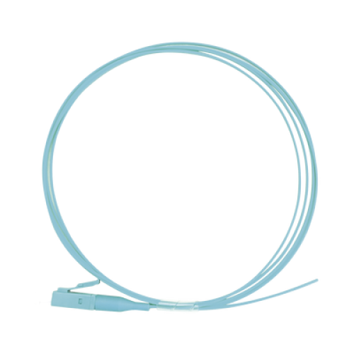Pigtail de Fibra Óptica Simplex LC, PVC, OM3 50/125, Aqua, 1 Metro (3.28 Pies)