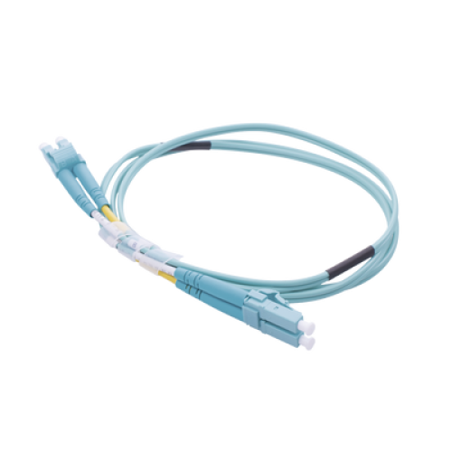 Jumper de Fibra Óptica Multimodo OM4 50/125 LC-LC OFNR (Riser), 2.0 mm, Dúplex, Aqua, 1 metro (3.28 pies) Jumper de Fibra Óptica Multimodo OM4 50/125 LC-LC OFNR (Riser), 2.0 mm, Dúplex, Aqua, 1 metro (3.28 pies)