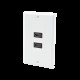 Placa de Pared de 2 Puertos HDMI Hembra a Hembra