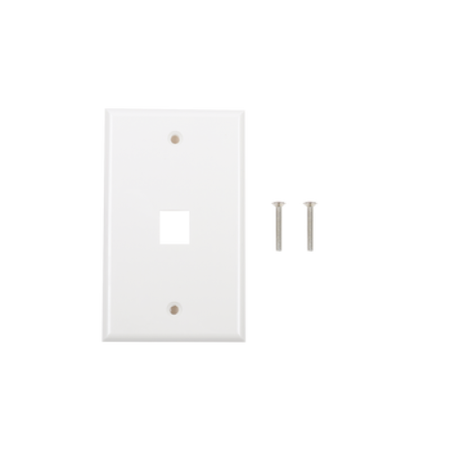 Placa de Pared de 1 Puerto, Keystone, Color Blanco