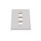 Placa de Pared de 3 Puertos, Keystone, Color Blanco