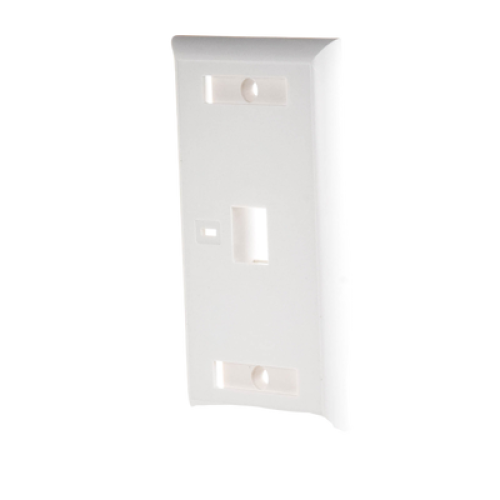 Placa de Pared de 1 Puerto, Keystone, con Espacio para Etiqueta, Color Blanco