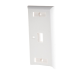 Placa de Pared de 1 Puerto, Keystone, con Espacio para Etiqueta, Color Blanco
