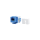 Módulo Jack Keystone Cat5e con Terminación 110 (Punchdown) para Faceplate - Color Azul