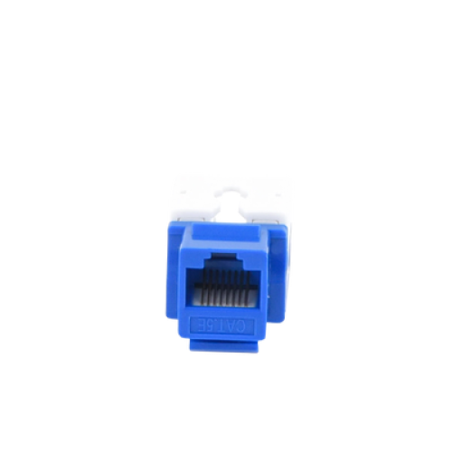Módulo Jack Keystone Cat5e con Terminación 110 (Punchdown) para Faceplate - Color Azul