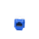 Módulo Jack Keystone Cat5e con Terminación 110 (Punchdown) para Faceplate - Color Azul
