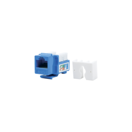 Módulo Jack Keystone Cat5e con Terminación 110 (Punchdown) para Faceplate - Color Azul