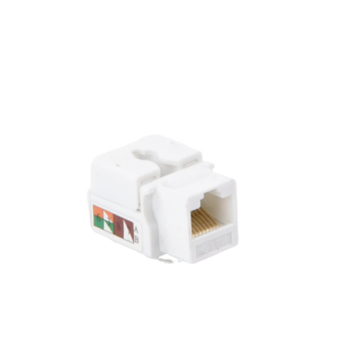 Módulo Jack Keystone Cat5e con Terminación 110 (Punchdown) para Faceplate - Color Blanco Módulo Jack Keystone Cat5e con Terminación 110 (Punchdown) para Faceplate - Color Blanco