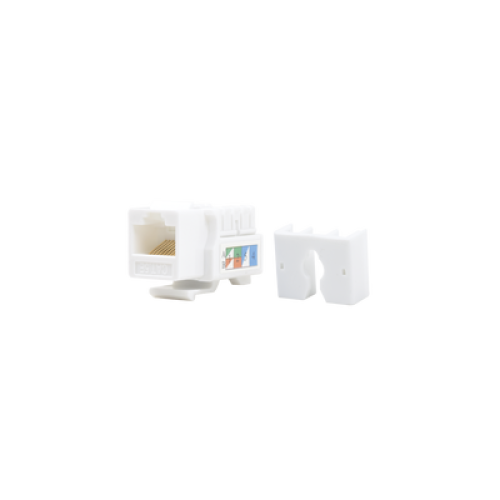 Módulo Jack Keystone Cat5e con Terminación 110 (Punchdown) para Faceplate - Color Blanco Módulo Jack Keystone Cat5e con Terminación 110 (Punchdown) para Faceplate - Color Blanco