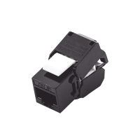 Módulo Jack Keystone Cat5e (Toolless), con Terminación en Ángulo 180 - Color Negro, Compatible con Faceplate y Patchpanel Linkedpro