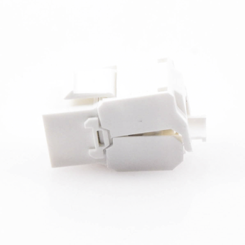 Módulo Jack Keystone Cat5e (Toolless), con Terminación en Ángulo 180 - Color Blanco, Compatible con Faceplate y Patchpanel Linkedpro