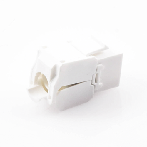 Módulo Jack Keystone Cat5e (Toolless), con Terminación en Ángulo 180 - Color Blanco, Compatible con Faceplate y Patchpanel Linkedpro