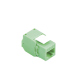 Módulo Jack Keystone Cat6 (Toolless), con Terminación en Ángulo 180 - Color Verde, Compatible con Faceplate y Patchpanel Linkedpro