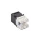 Módulo Jack Keystone Cat6 con Terminación en Ángulo 180 - Color Negro Módulo Jack Keystone Cat6 con Terminación en Ángulo 180 - Color Negro
