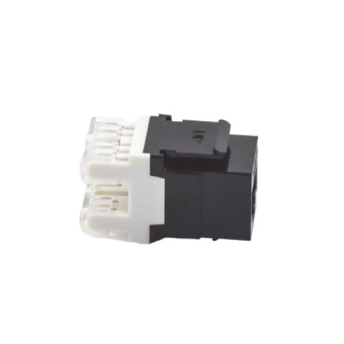 Módulo Jack Keystone Cat6 con Terminación en Ángulo 180 - Color Negro Módulo Jack Keystone Cat6 con Terminación en Ángulo 180 - Color Negro