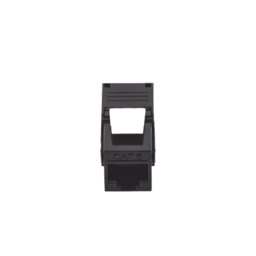 Módulo Jack Keystone Cat6A (Toolless), con Terminación en Ángulo 180 - Color Negro, Compatible con Faceplate y Patchpanel Linkedpro
