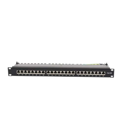 Panel de Parcheo de Impacto (110) Blindado de 24 Puertos Cat6A