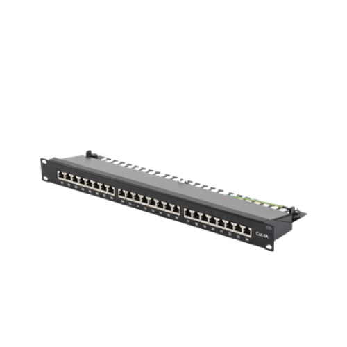 Panel de Parcheo de Impacto (110) Blindado de 24 Puertos Cat6A