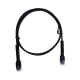 Mini Patch Cord Cat6 Ultra Slim 0.5 Metros (1.64 Pies) Negro ? Ahorra Espacio sin Organizadores, con Bota Flexible