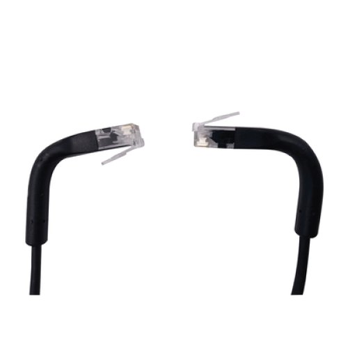 Mini Patch Cord Cat6 Ultra Slim 0.5 Metros (1.64 Pies) Negro ? Ahorra Espacio sin Organizadores, con Bota Flexible