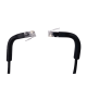 Mini Patch Cord Cat6 Ultra Slim 0.5 Metros (1.64 Pies) Negro ? Ahorra Espacio sin Organizadores, con Bota Flexible