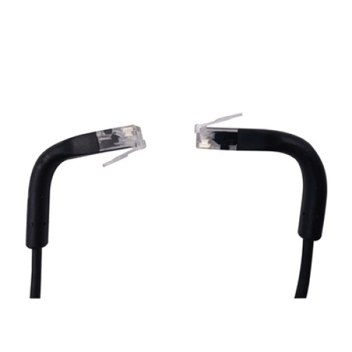 Mini Patch Cord Cat6 Ultra Slim 1.5 Metros (4.92 Pies) Negro ? Ahorra Espacio sin Organizadores, con Bota Flexible