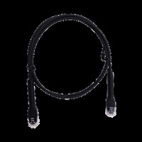 Mini Patch Cord Cat6 Ultra Slim 1.5 Metros (4.92 Pies) Negro ? Ahorra Espacio sin Organizadores, con Bota Flexible