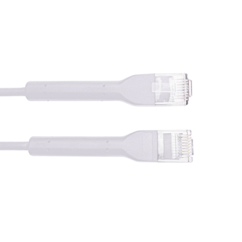 Mini Patch Cord Cat6 Ultra Slim 1.5 Metros (4.92 Pies) Blanco ? Ahorra Espacio sin Organizadores, con Bota Flexible