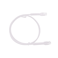 Mini Patch Cord Cat6A Ultra Slim 30 cm (11.81 Pulgadas) Blanco ? Ahorra Espacio sin Organizadores, con Bota Flexible