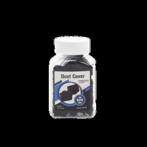 Bote con 100 Protectores Anti-Polvo para Puerto RJ45 Color Negro