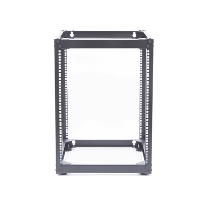 Rack Abierto de 4 Postes Instalación Pared o Piso de 14 Unidades, Ideal para Equipo de Audio!